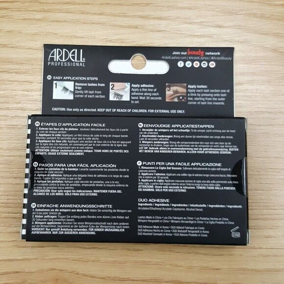 Ardell Professional Pre Cut Wispies Black False Lashes + Duo Adhesive Glue - Picture 2 of 4